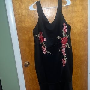 Skin tight black mermaid Dress